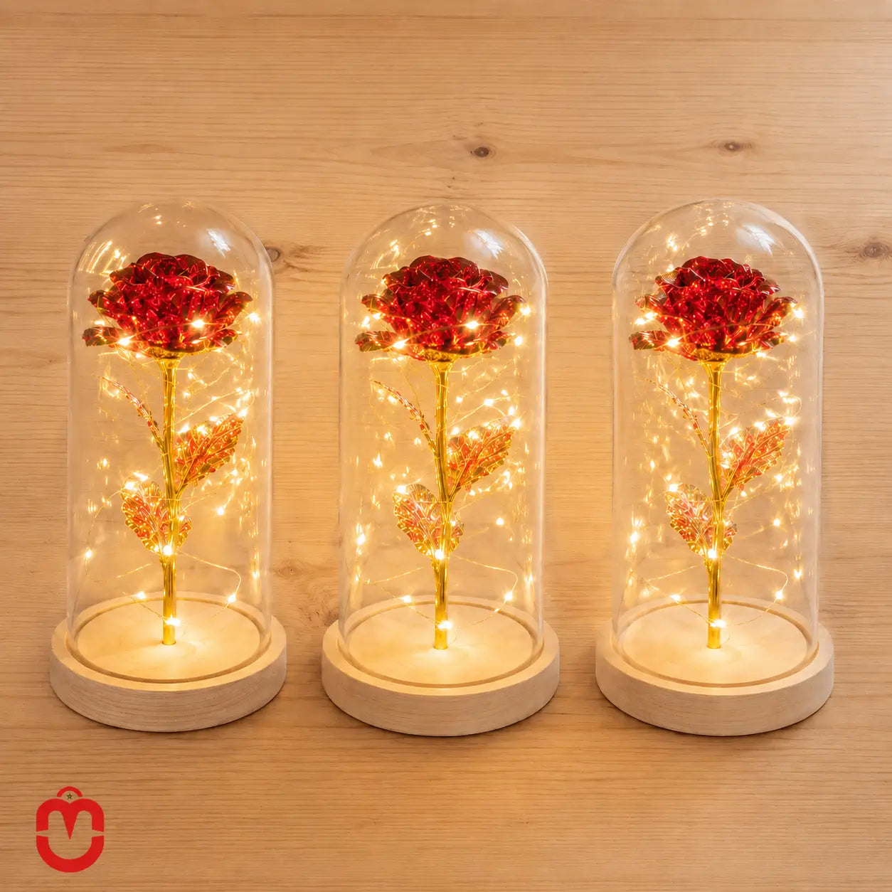 Rose Éternelle sous Cloche LED – Un Cadeau Magique & Intemporel - Univers Maroc
