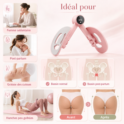 Appareil de Fitness pour Cuisses & Fessiers – Renforcement Plancher Pelvien avec Compteur Numérique LCD | Femmes & Hommes - Univers Maroc