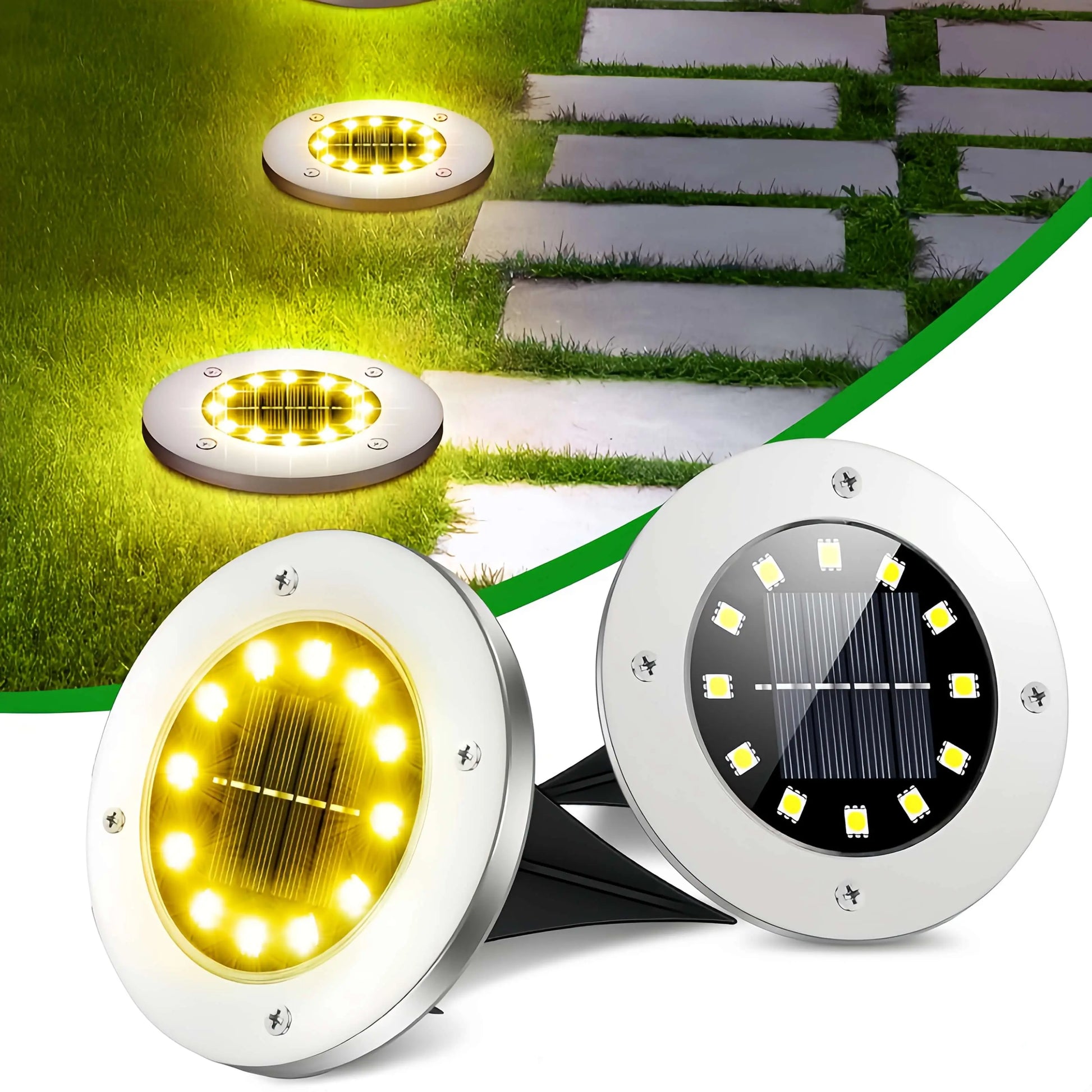 Lampes Solaires à Disque – Éclairage LED Extérieur Automatique & Élégant - Univers Maroc