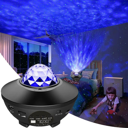 Projecteur Galaxie LED – Ambiance Ciel Étoilé avec Haut-Parleur & Télécommande - Univers Maroc