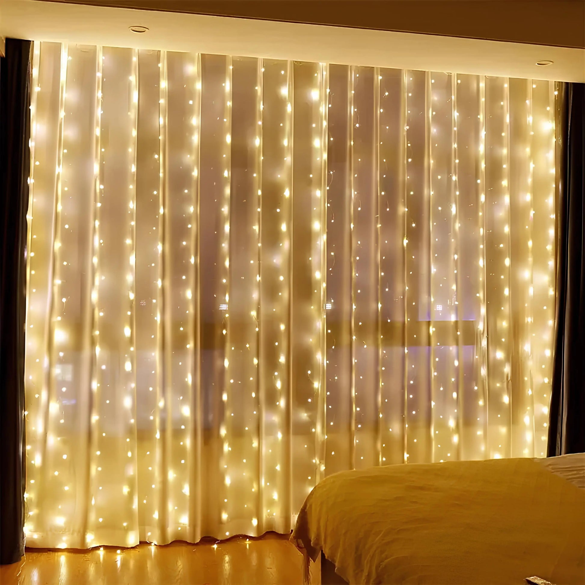 Rideau Led Décoratif Avec Télécommande Et 8 Modes D'éclairage Pour Illuminer Votre Univers - Univers Maroc