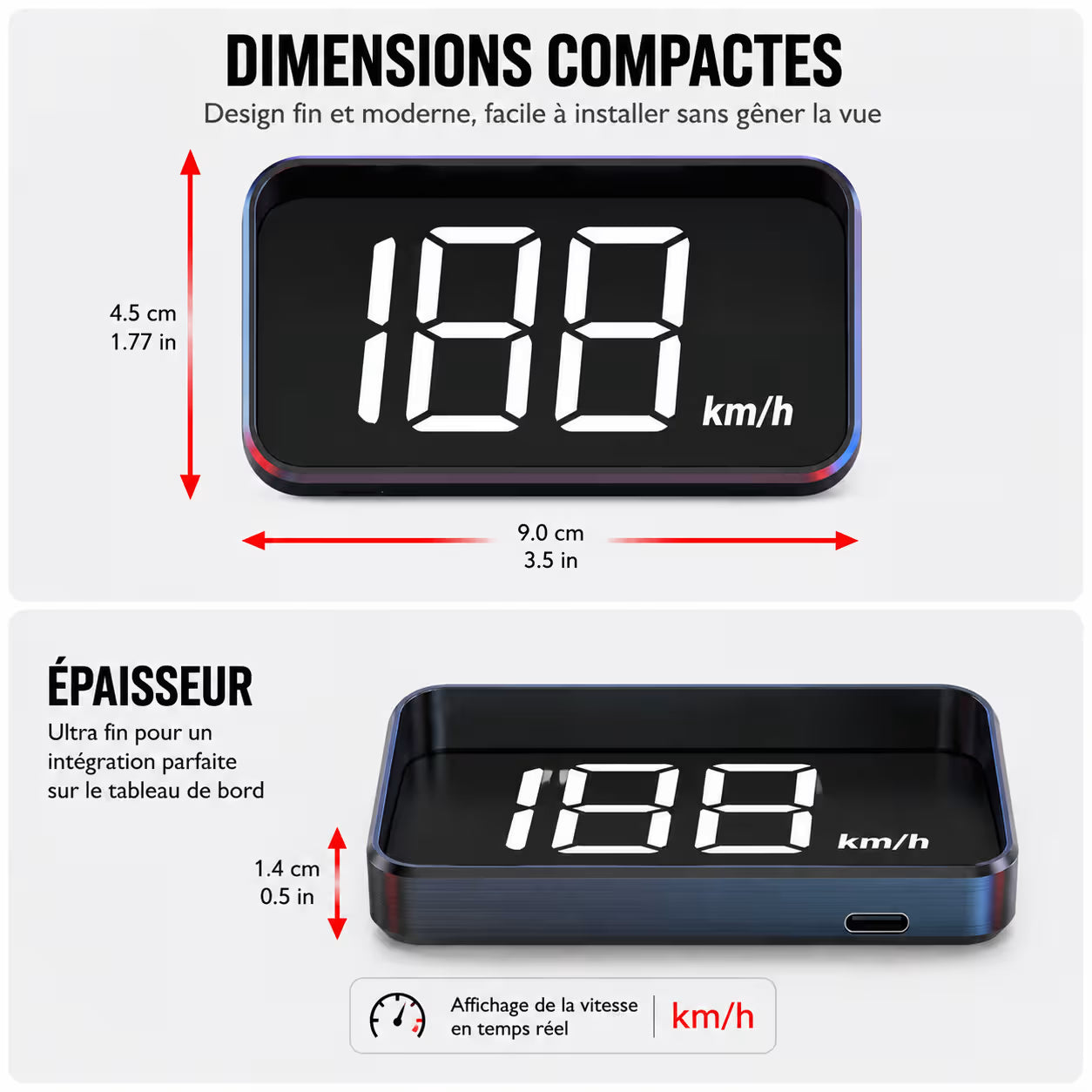 Head-Up Display HUD pour Voiture – Affichage de Vitesse Digital Univers Maroc