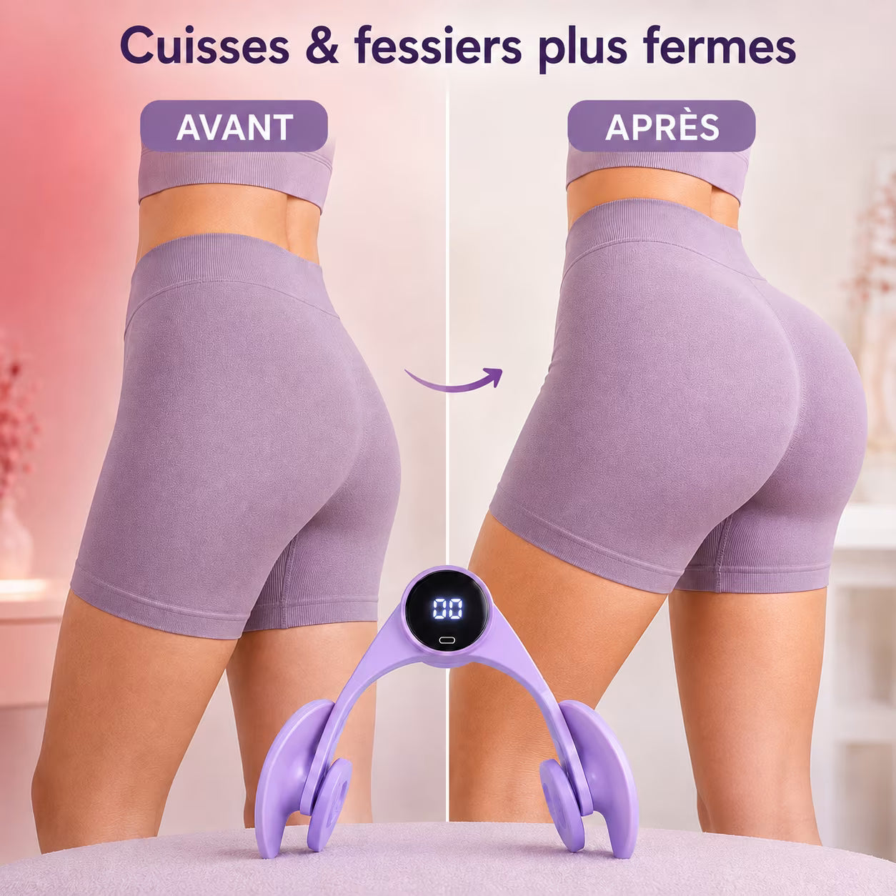 Appareil de Fitness pour Cuisses & Fessiers – Renforcement Plancher Pelvien avec Compteur Numérique LCD | Femmes & Hommes Univers Maroc